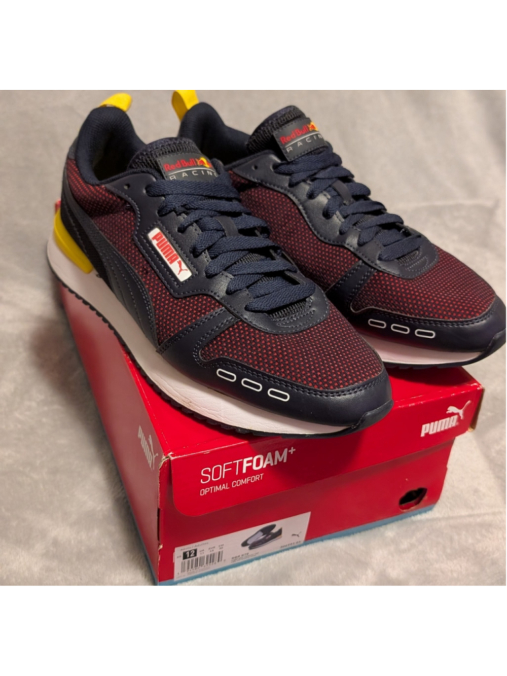 Puma Red Bull Racing R78 Sneakers Night Sky Chinese Red US Men's Size 12 P10
